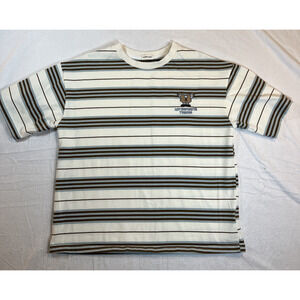 Colorful Enni Striped Brown Blue Cream Pullover “my Favorite Things” Bear Medium
